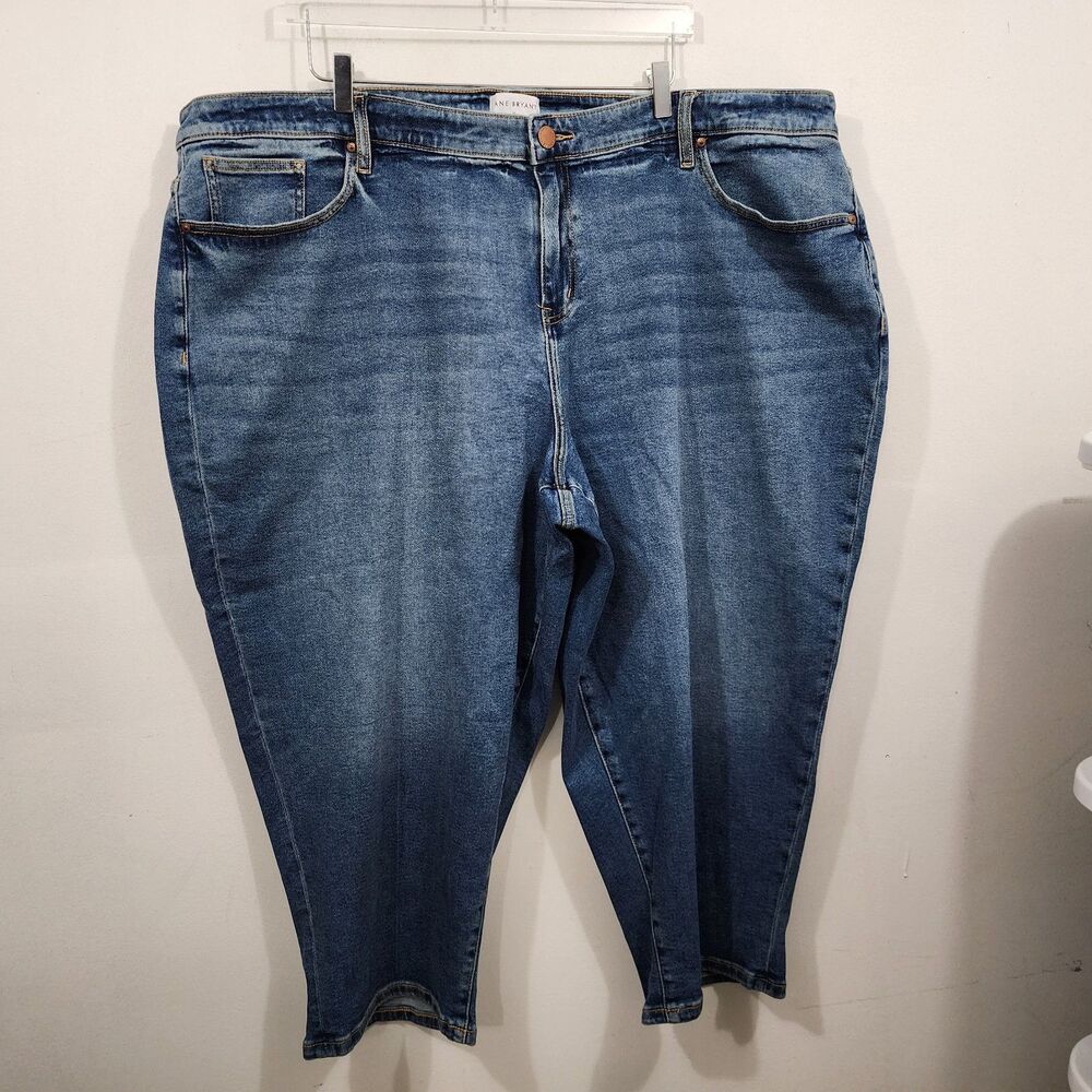 Lane Bryant Medium-wash Ultra High Rise Denim Capri Super Stretch Plus Size 28W